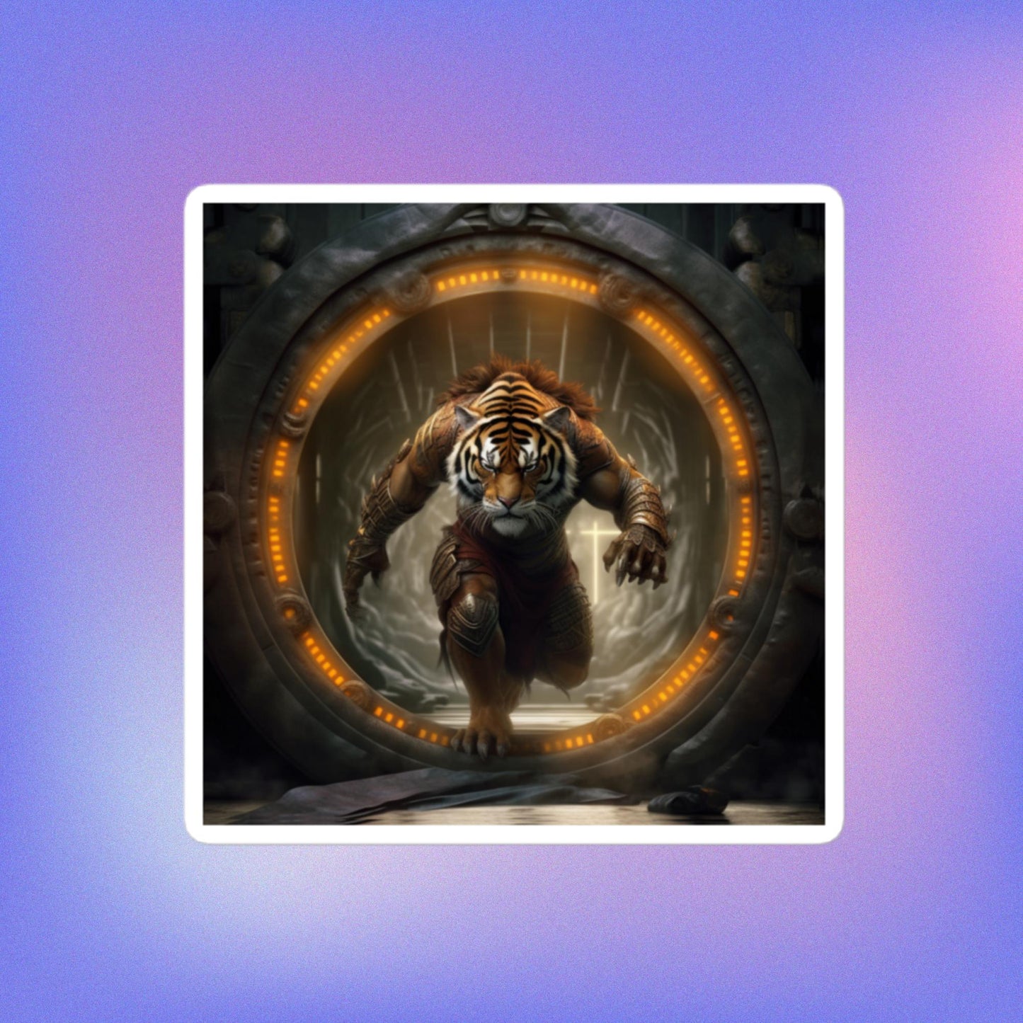 Tiger Warrior Portal Bubble-free stickers