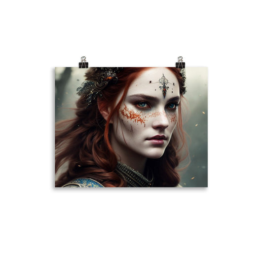 Celtic Warrior Princess Photo Paper Poster #1