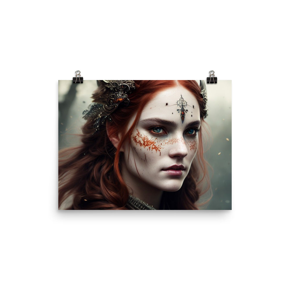 Celtic Warrior Princess Photo Paper Poster #1