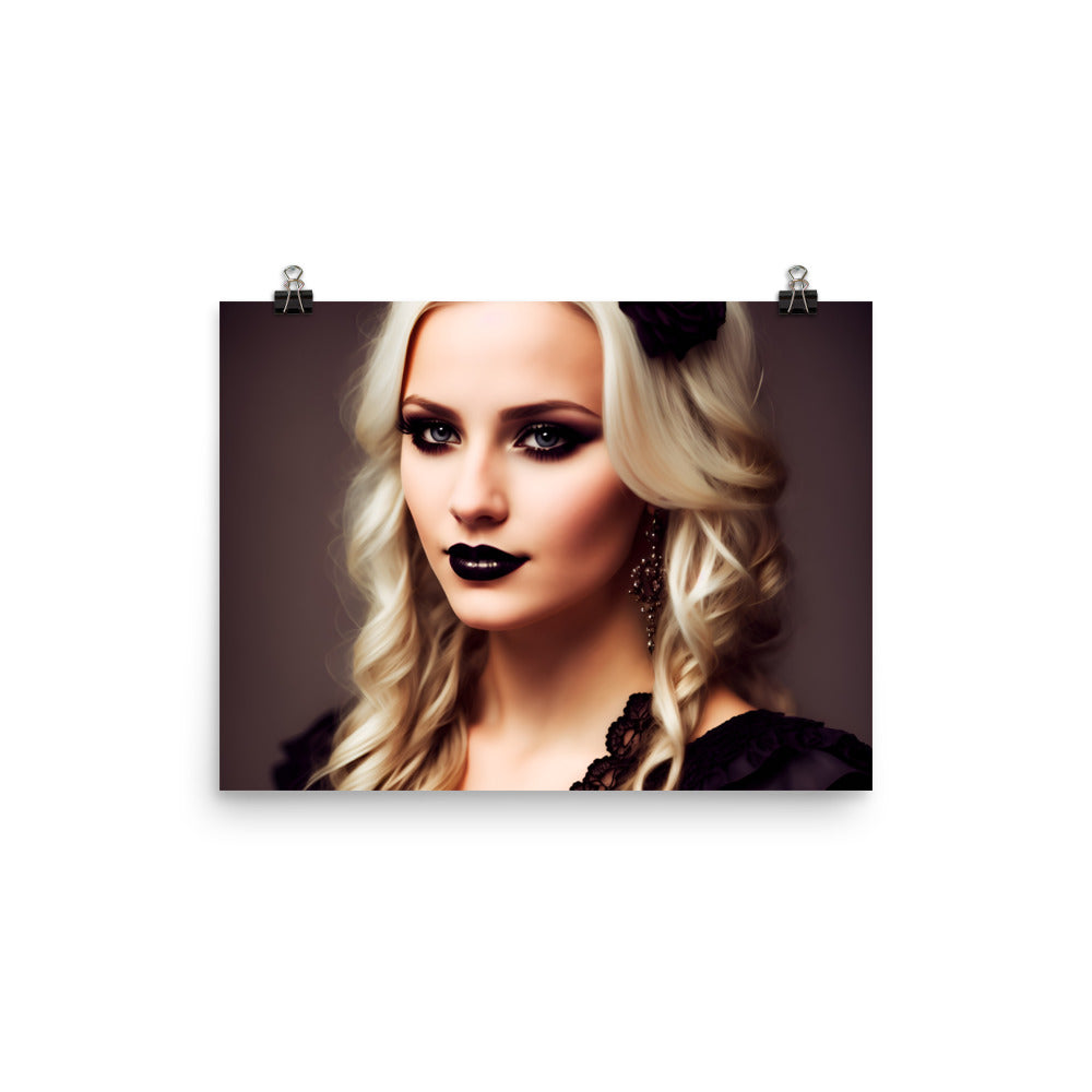 Stunning Beautiful blonde Haired Goth Princess Photo Paper Poster #2