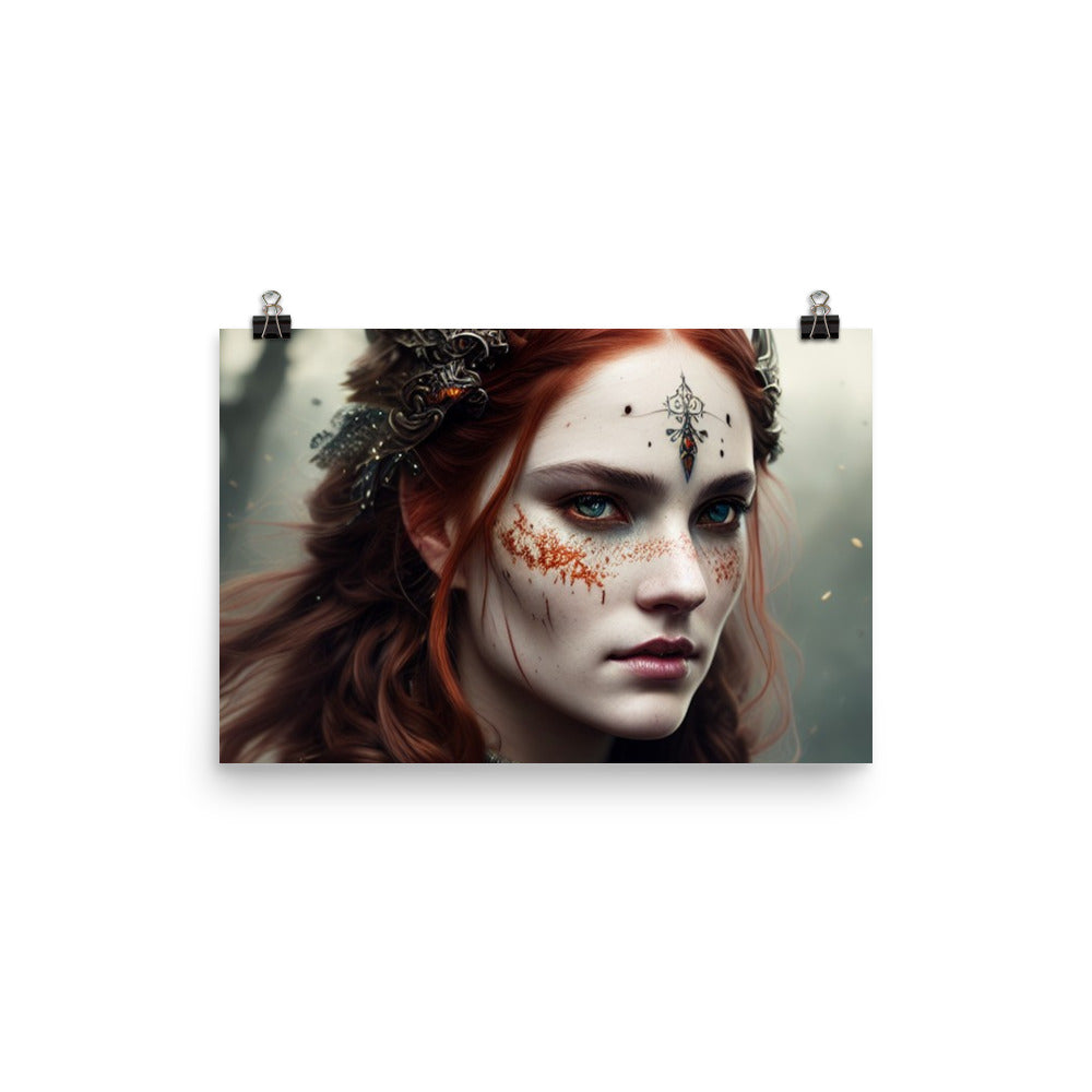 Celtic Warrior Princess Photo Paper Poster #1