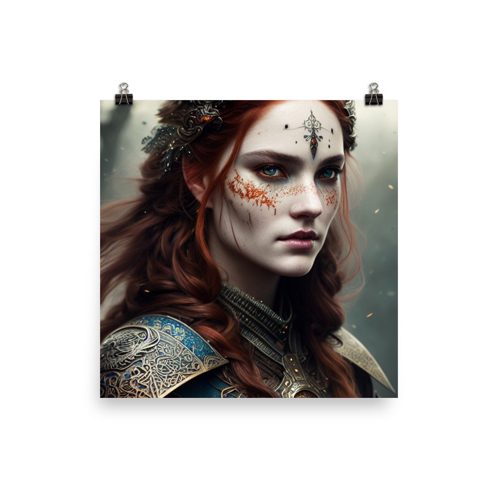 Celtic Warrior Princess Photo Paper Poster #1