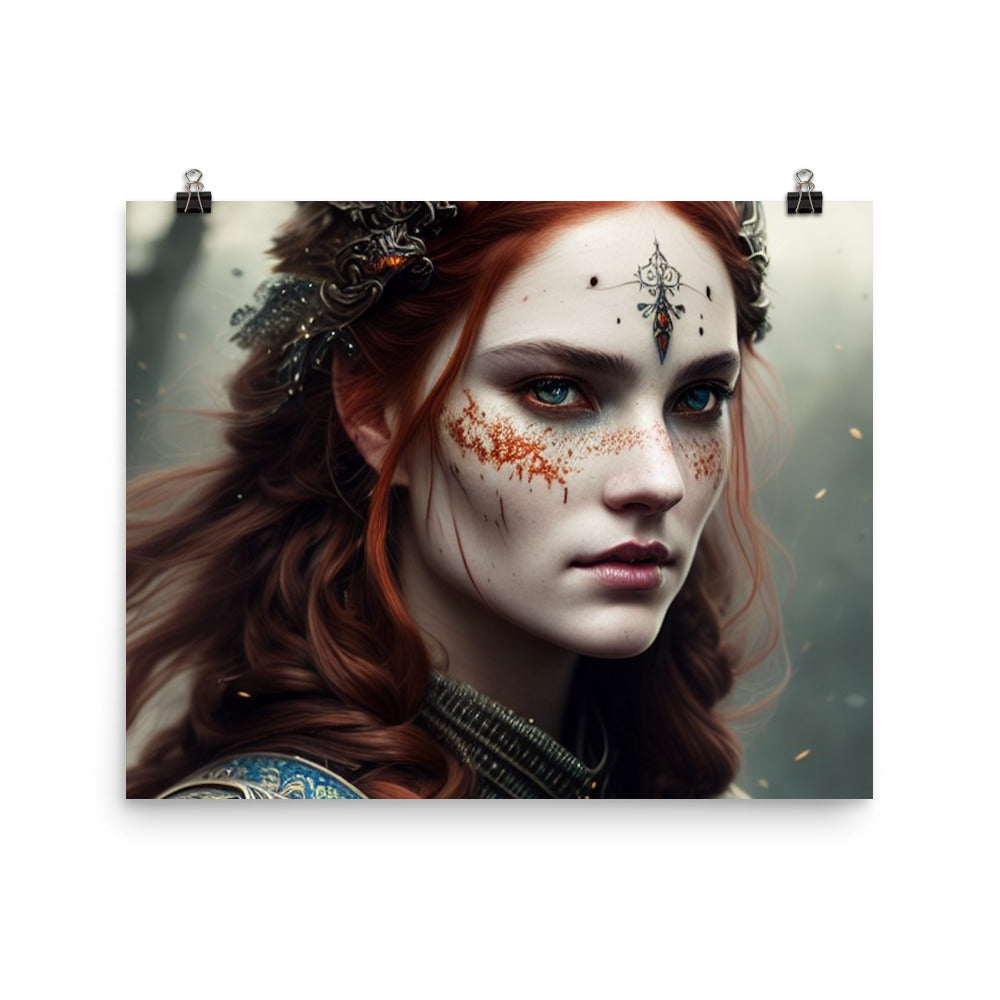 Celtic Warrior Princess Photo Paper Poster #1