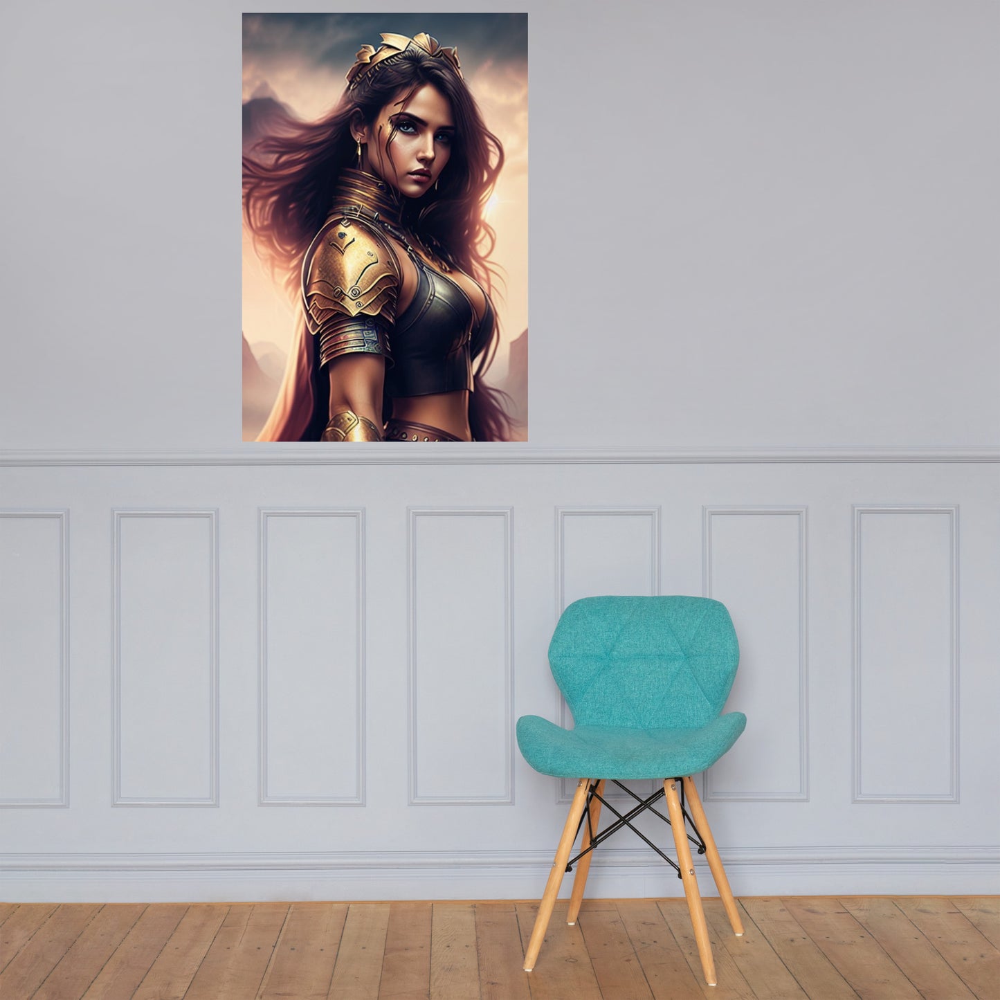 Stunning Beautiful Celtic Tiger Warrior Princess Photo Paper Poster #3