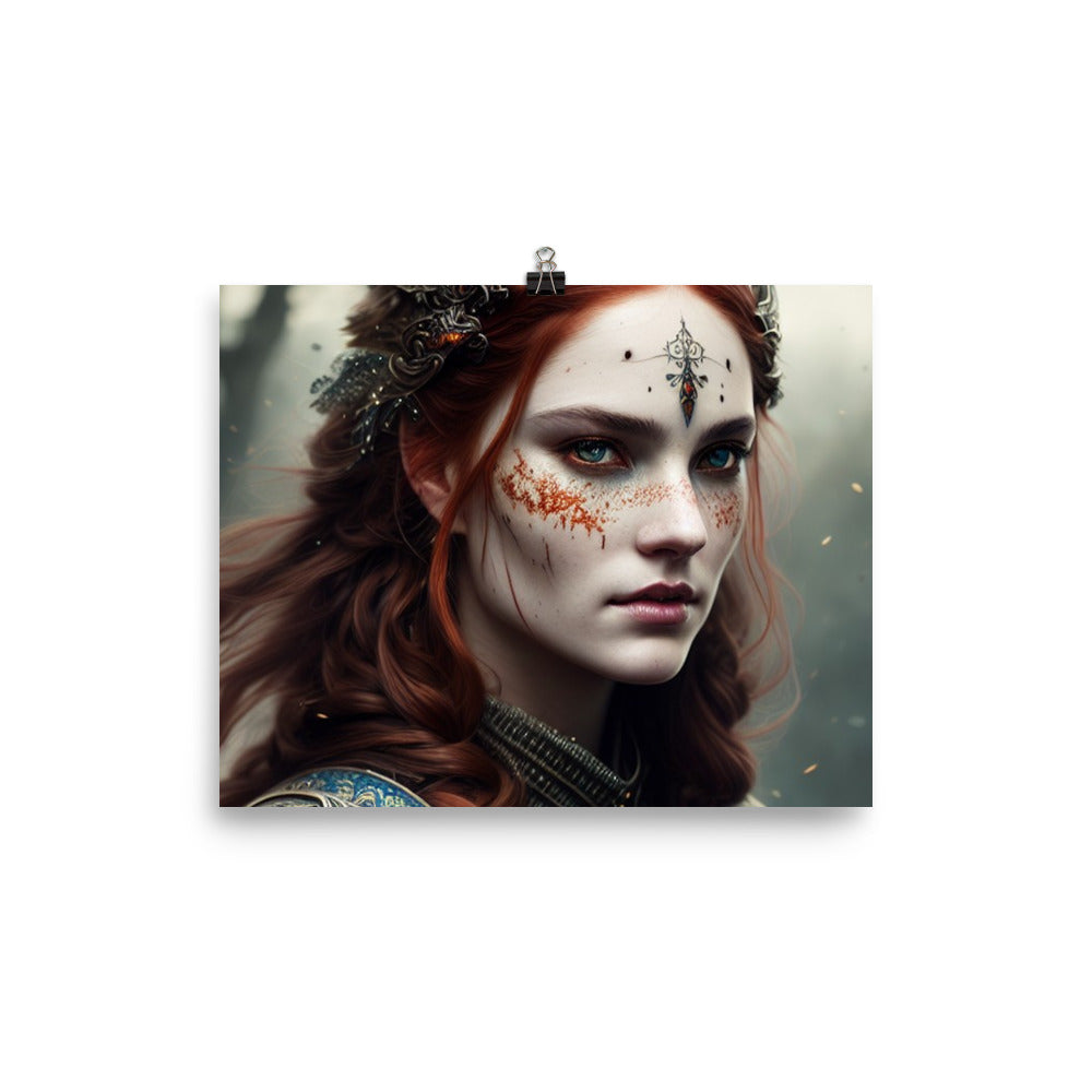 Celtic Warrior Princess Photo Paper Poster #1