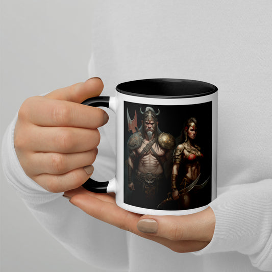 Warrior Dragon Slayers Mug with Color Inside