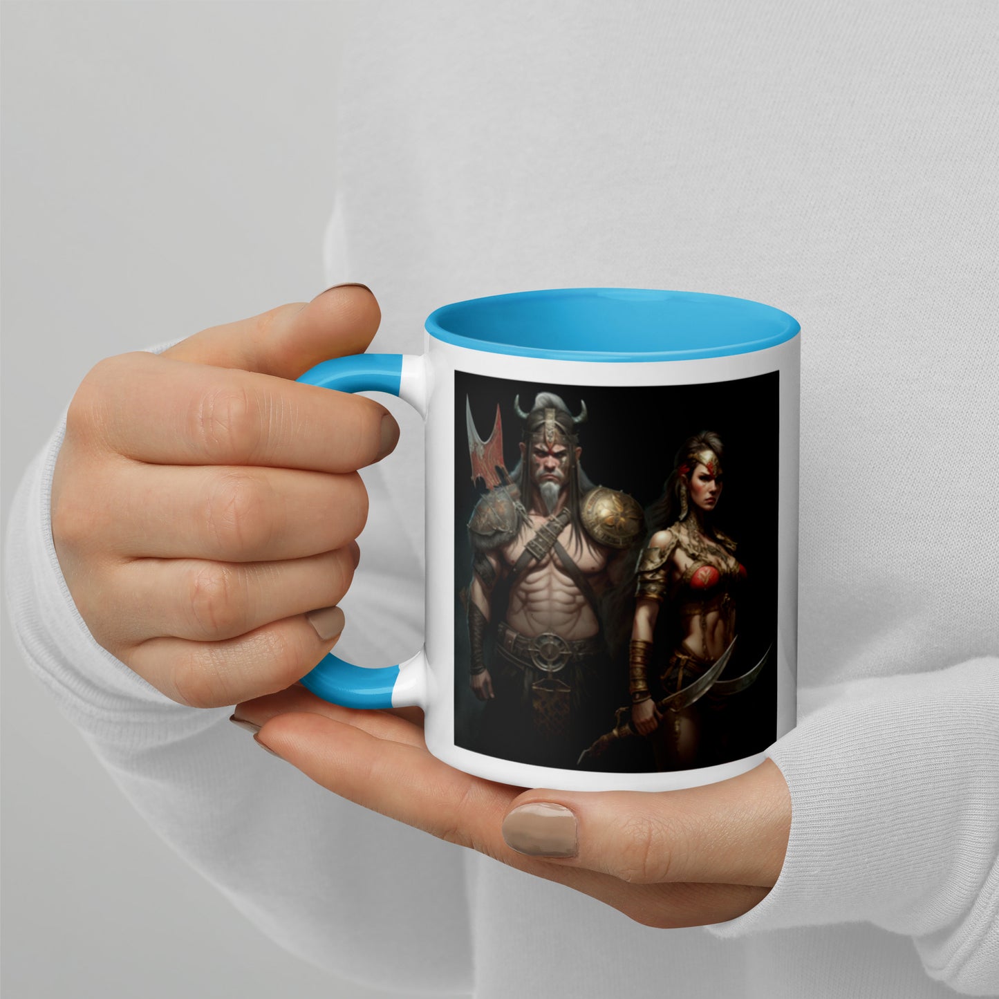Warrior Dragon Slayers Mug with Color Inside