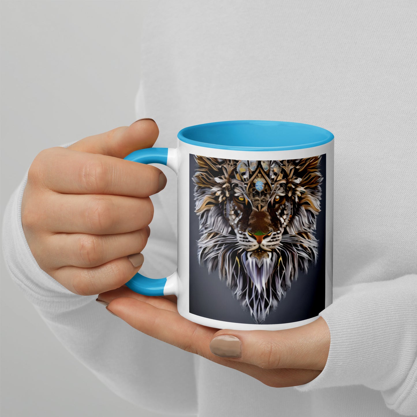 Lion Mug with Color Inside