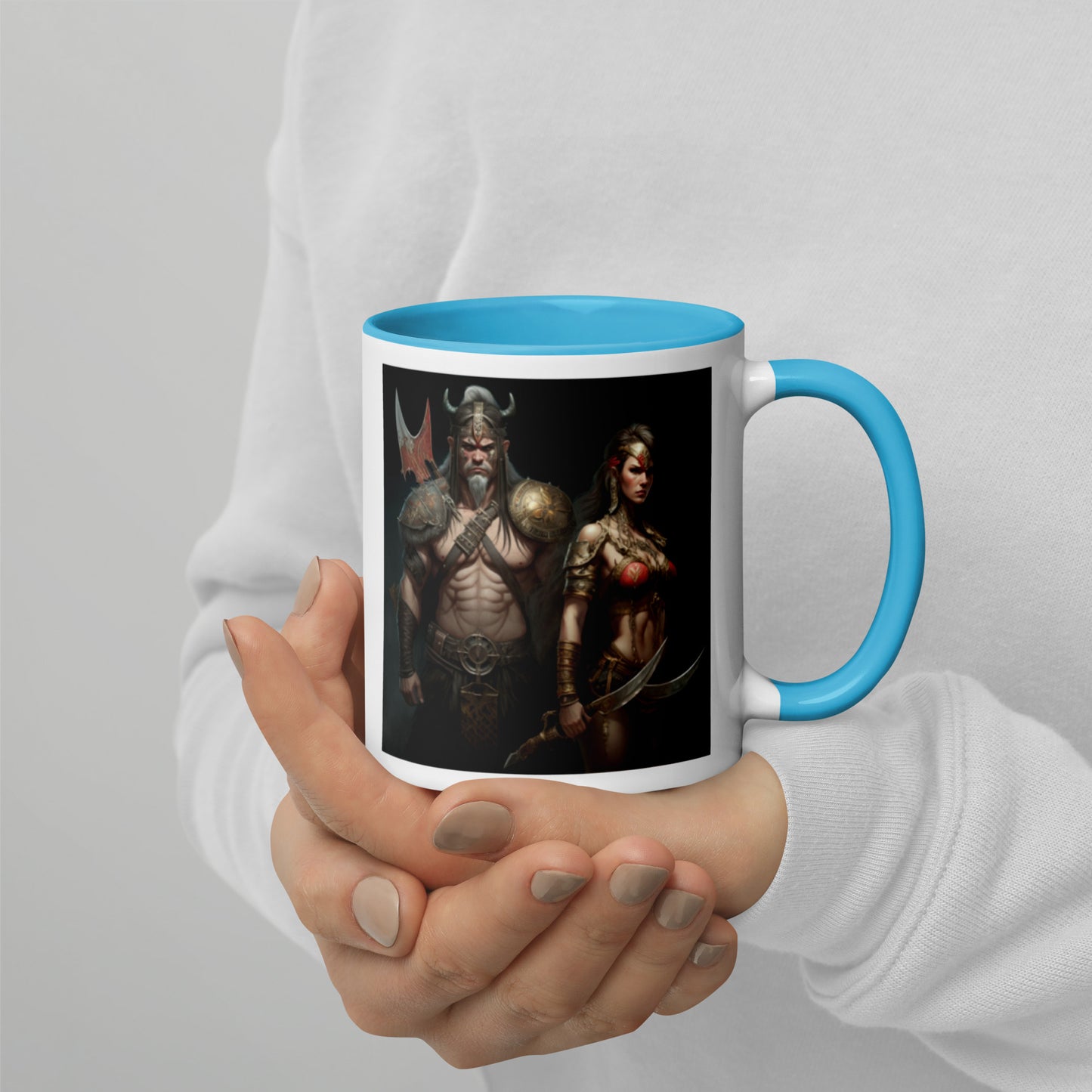 Warrior Dragon Slayers Mug with Color Inside