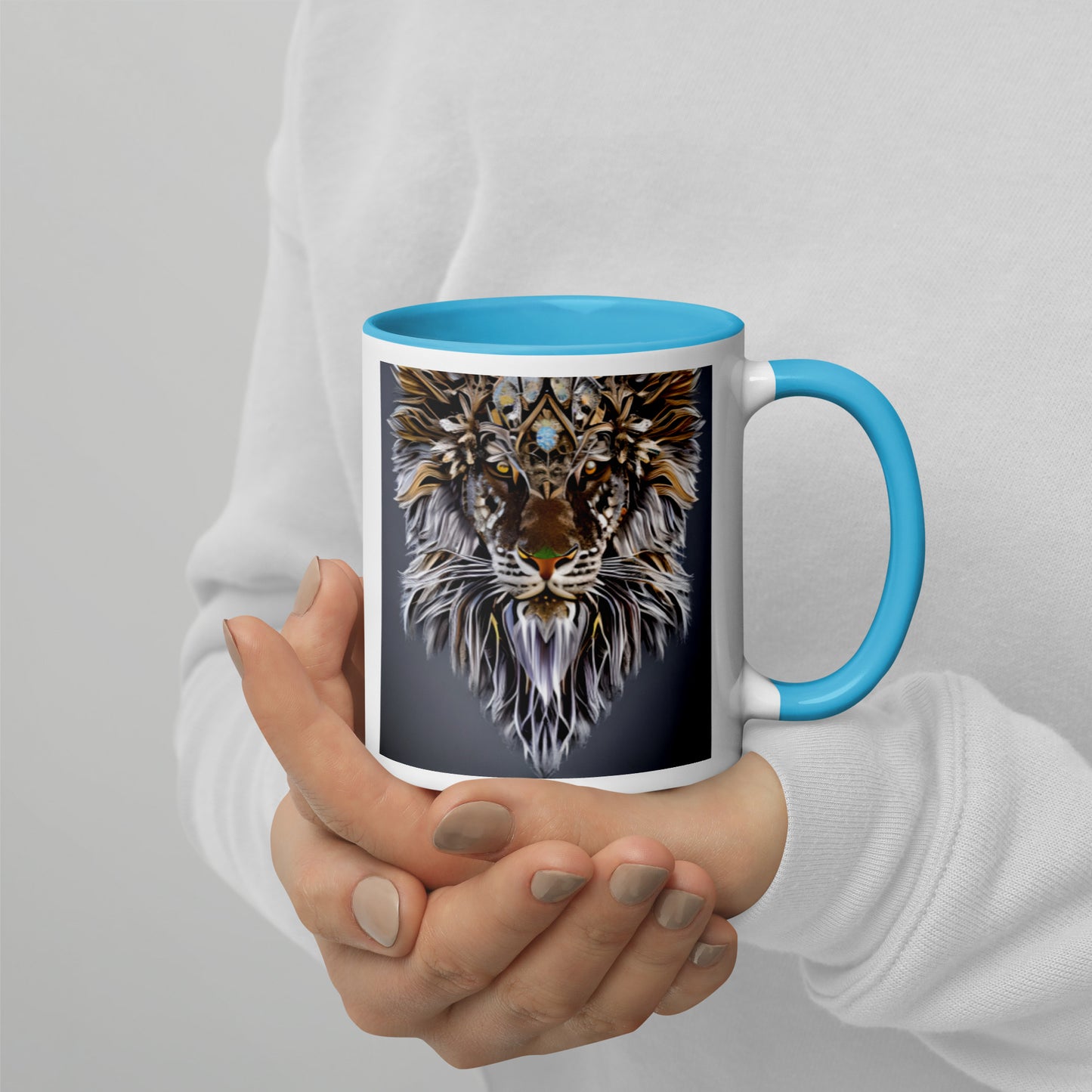 Lion Mug with Color Inside