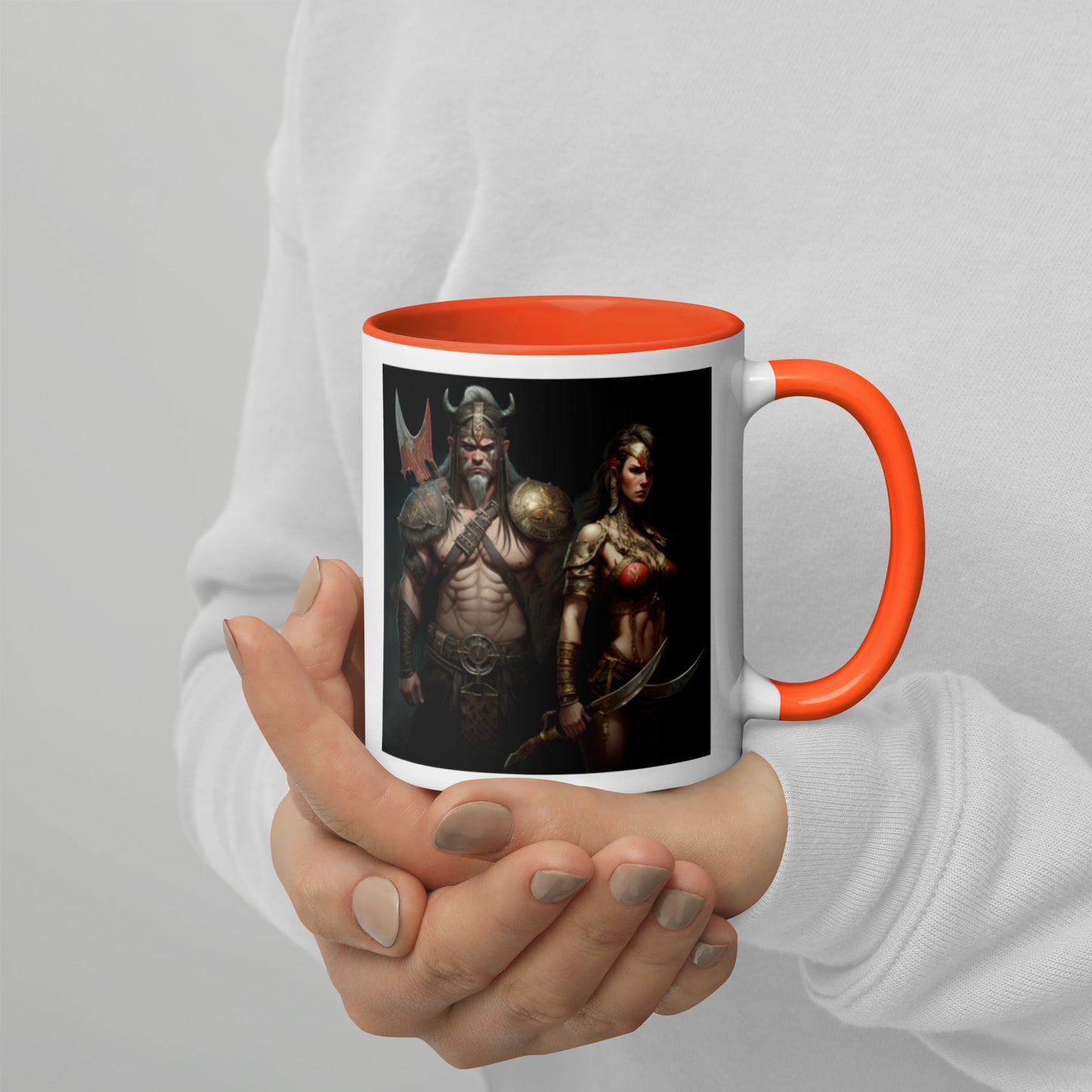 Warrior Dragon Slayers Mug with Color Inside