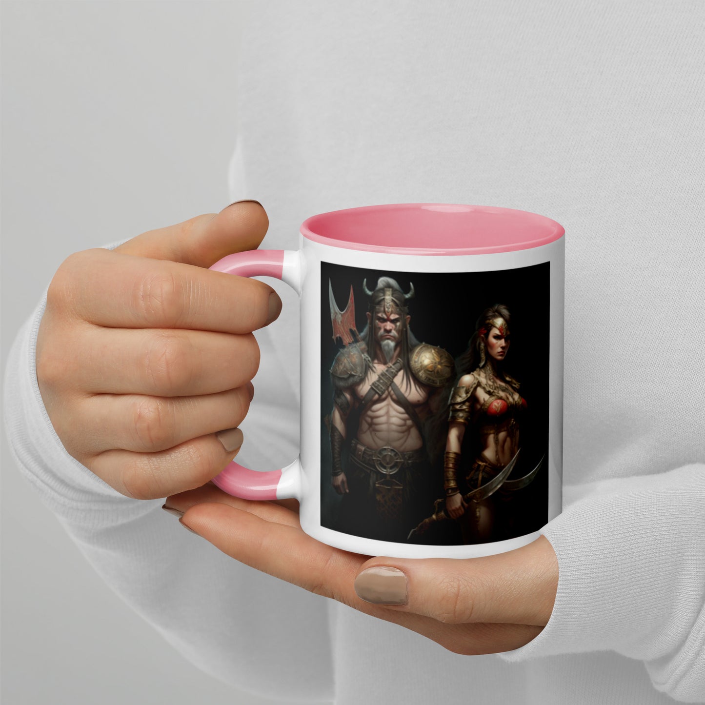 Warrior Dragon Slayers Mug with Color Inside