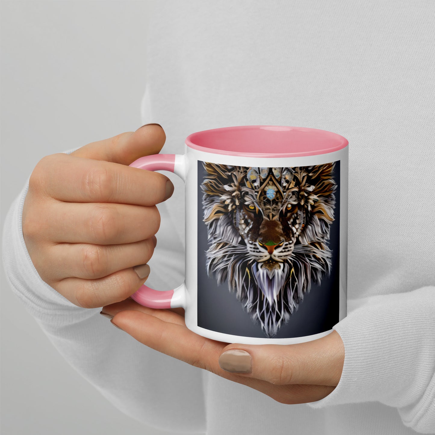 Lion Mug with Color Inside