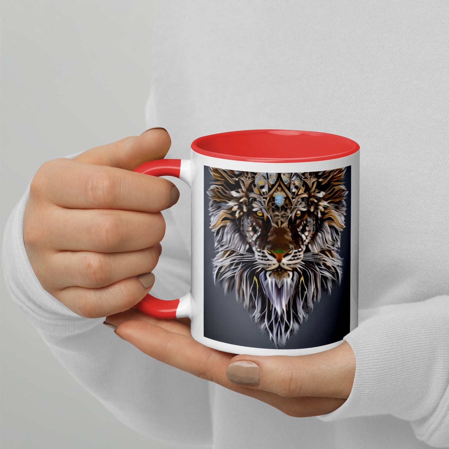 Lion Mug with Color Inside