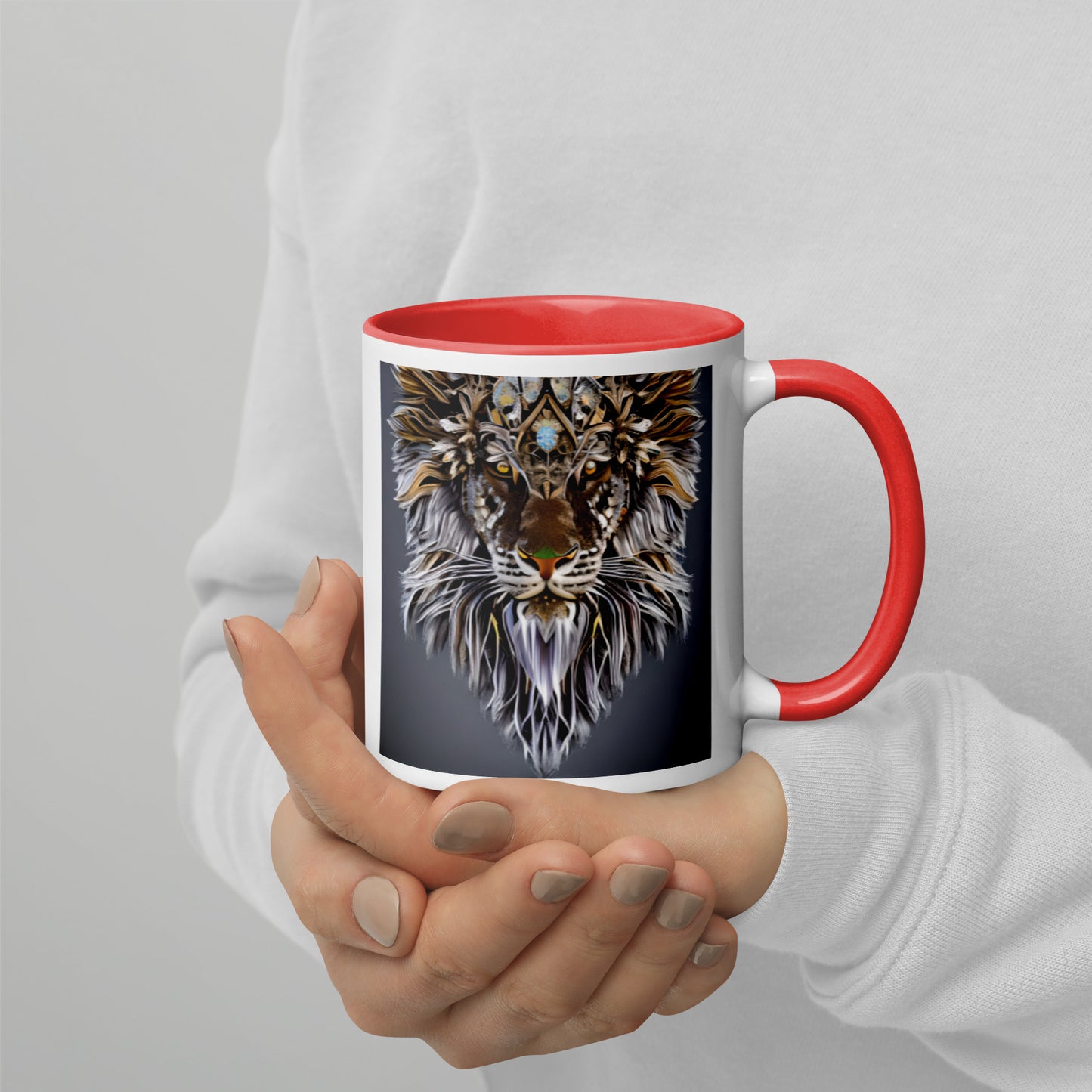 Lion Mug with Color Inside