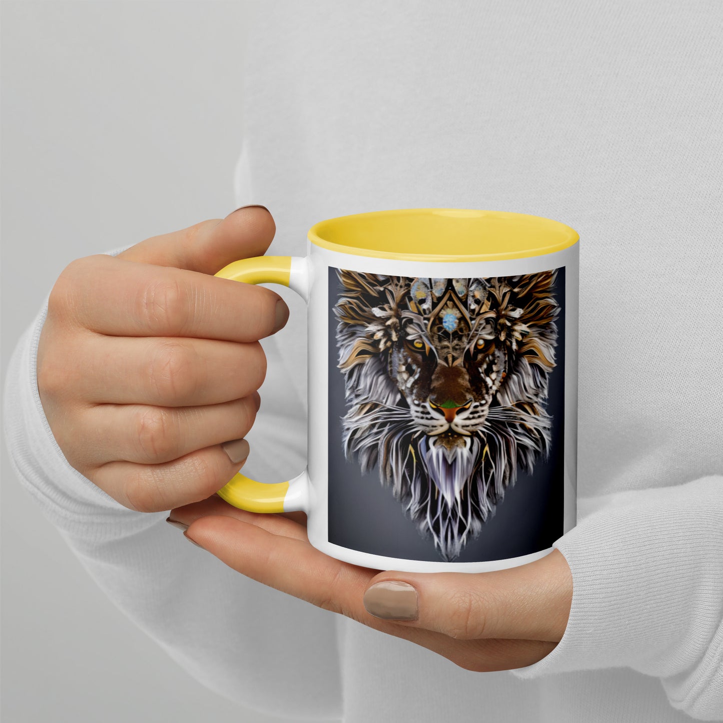 Lion Mug with Color Inside