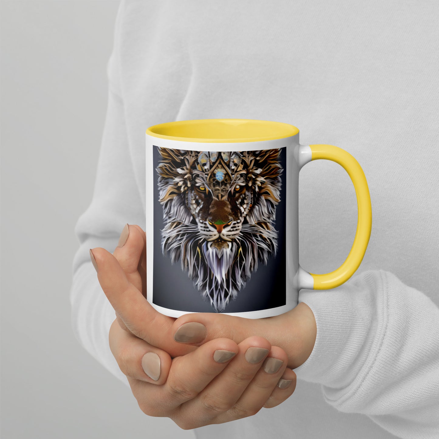 Lion Mug with Color Inside